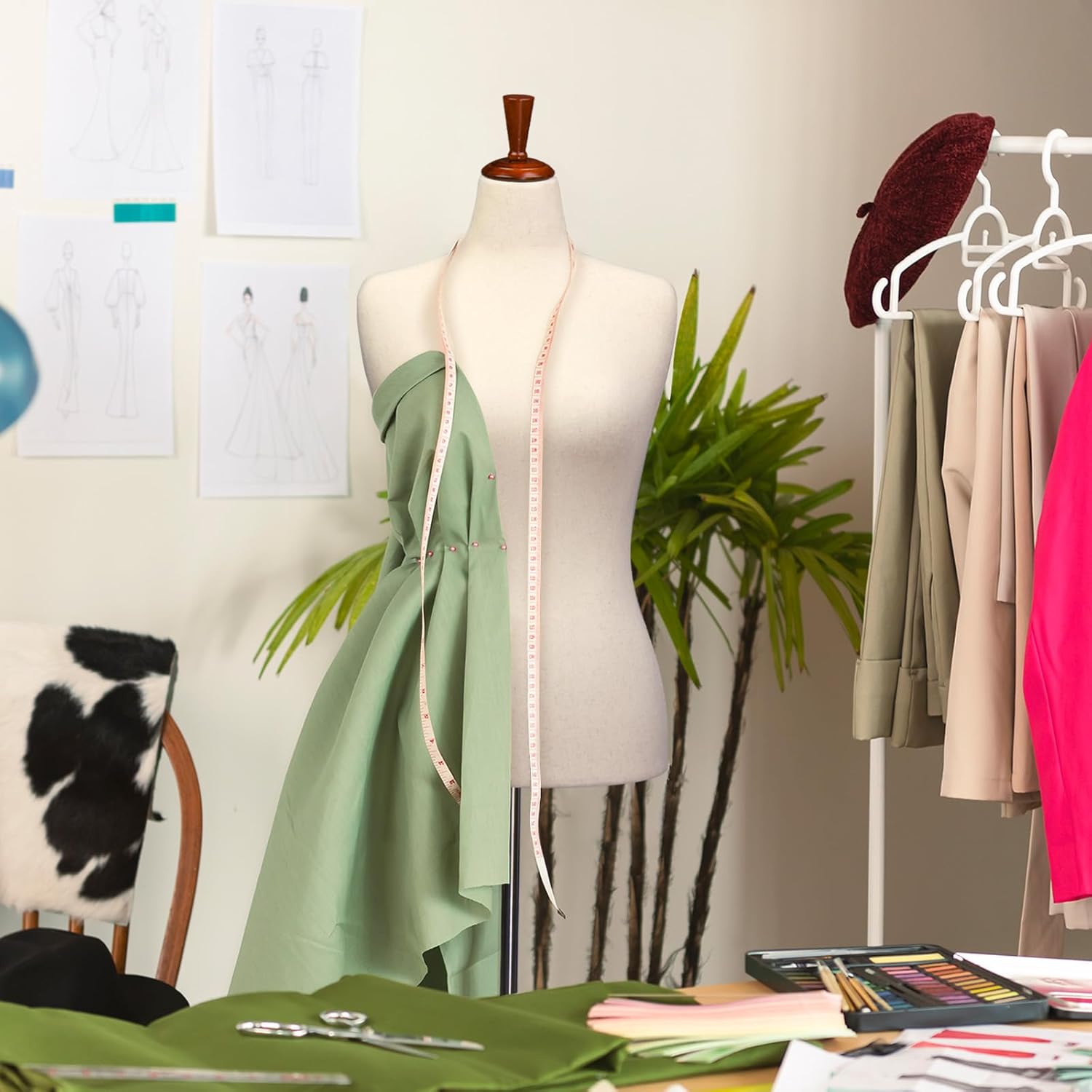Female Dress Form Size (14-16), Adjustable Height Torso Body with