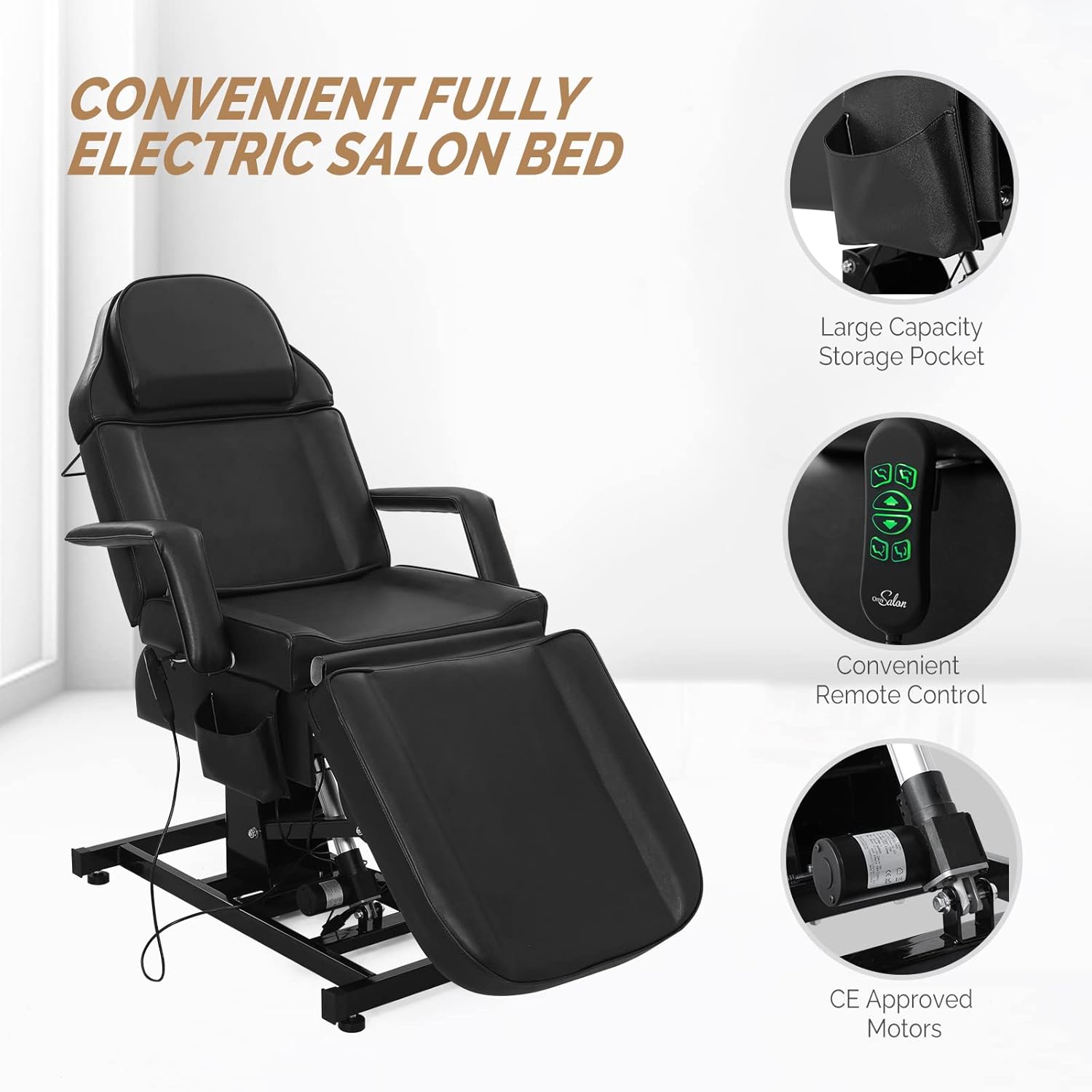 Fully Electric Salon Facial Bed Multi-Purpose Massage Tattoo Chair
