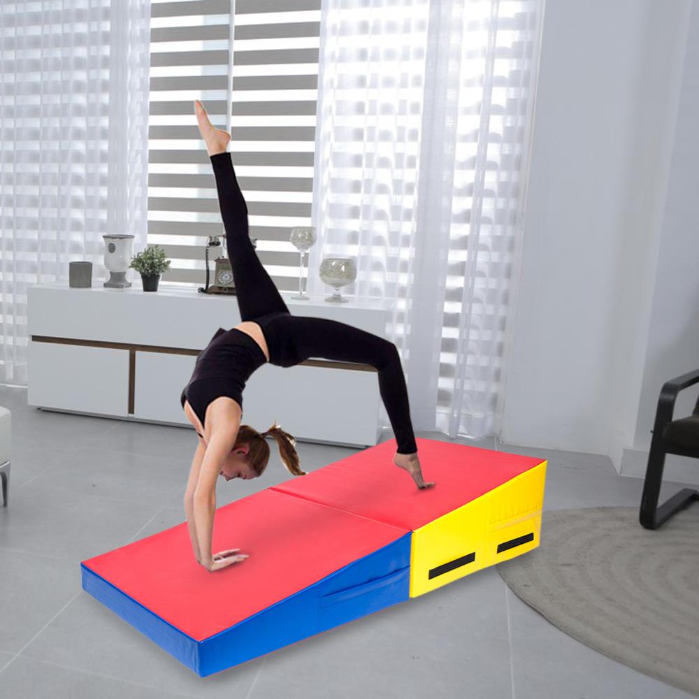 Folding Incline Mat Slope Cheese Gymnastics Gym Exercise Mat 29.53 x 29