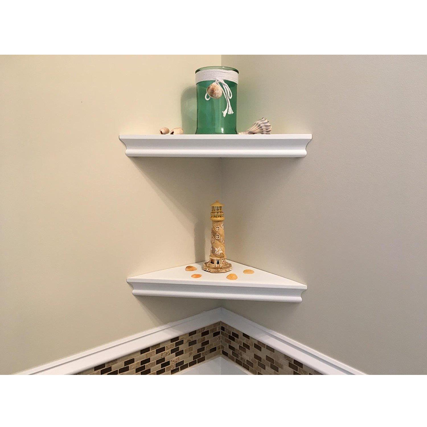 Set Of 2 Floating Corner Wall Shelf Decor Furniture 90 Degrees Angle Set Of 2 Floating Corner Wall Shelf Decor Furniture 90 Degrees Angle