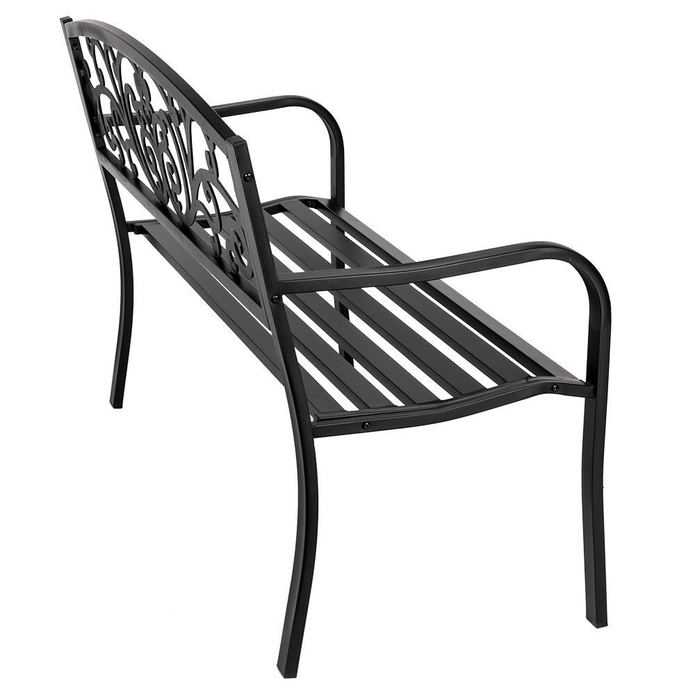 50 Patio Porch Garden Bench Cast Aluminum Outdoor Chair Love Seat Yard Benches Patio Garden Furniture Patio Chairs Swings Benches