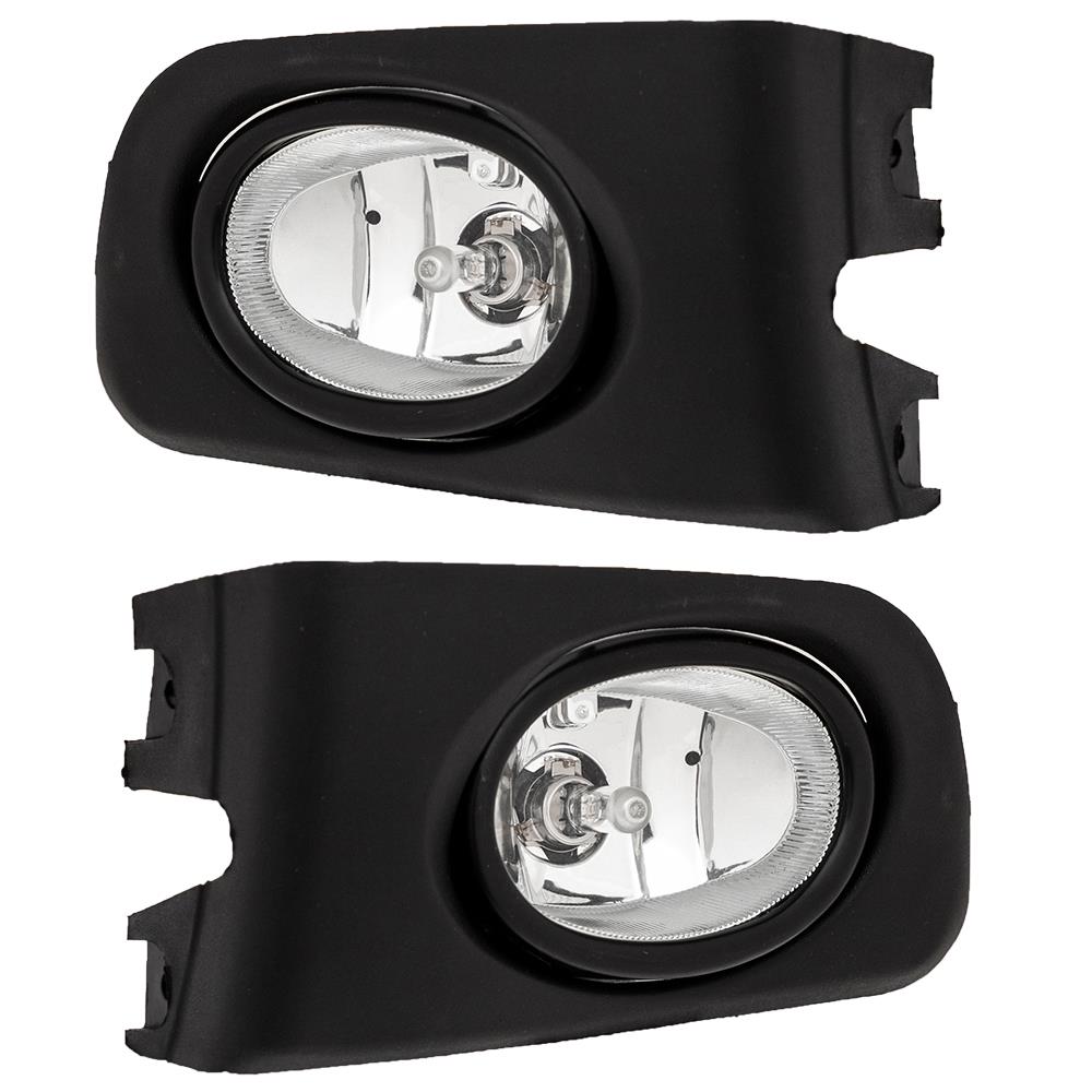 For 2001-2003 Honda Civic Fog Lights Wiring Switch and Bezels Clear
