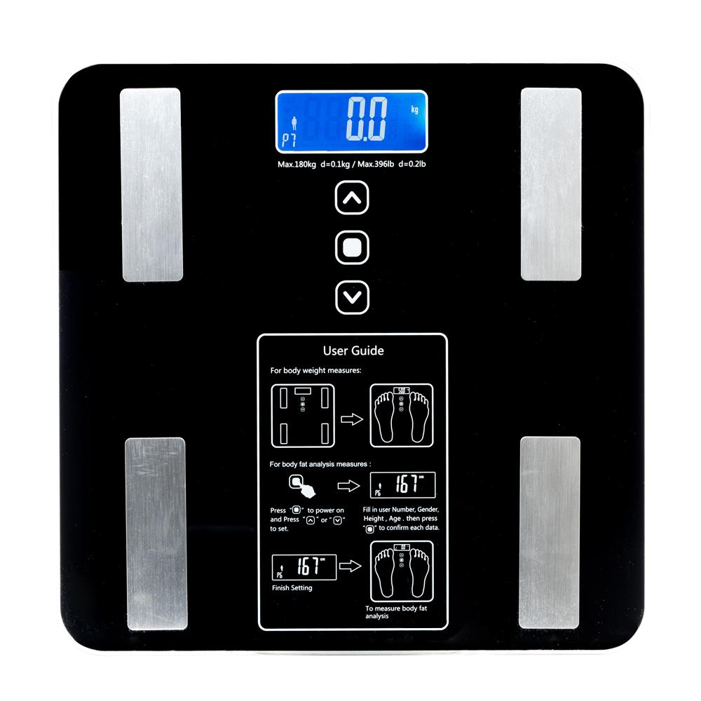 Smart Digital Bathroom LCD Weight Body Scale BMI Tempered Glass 400lbs