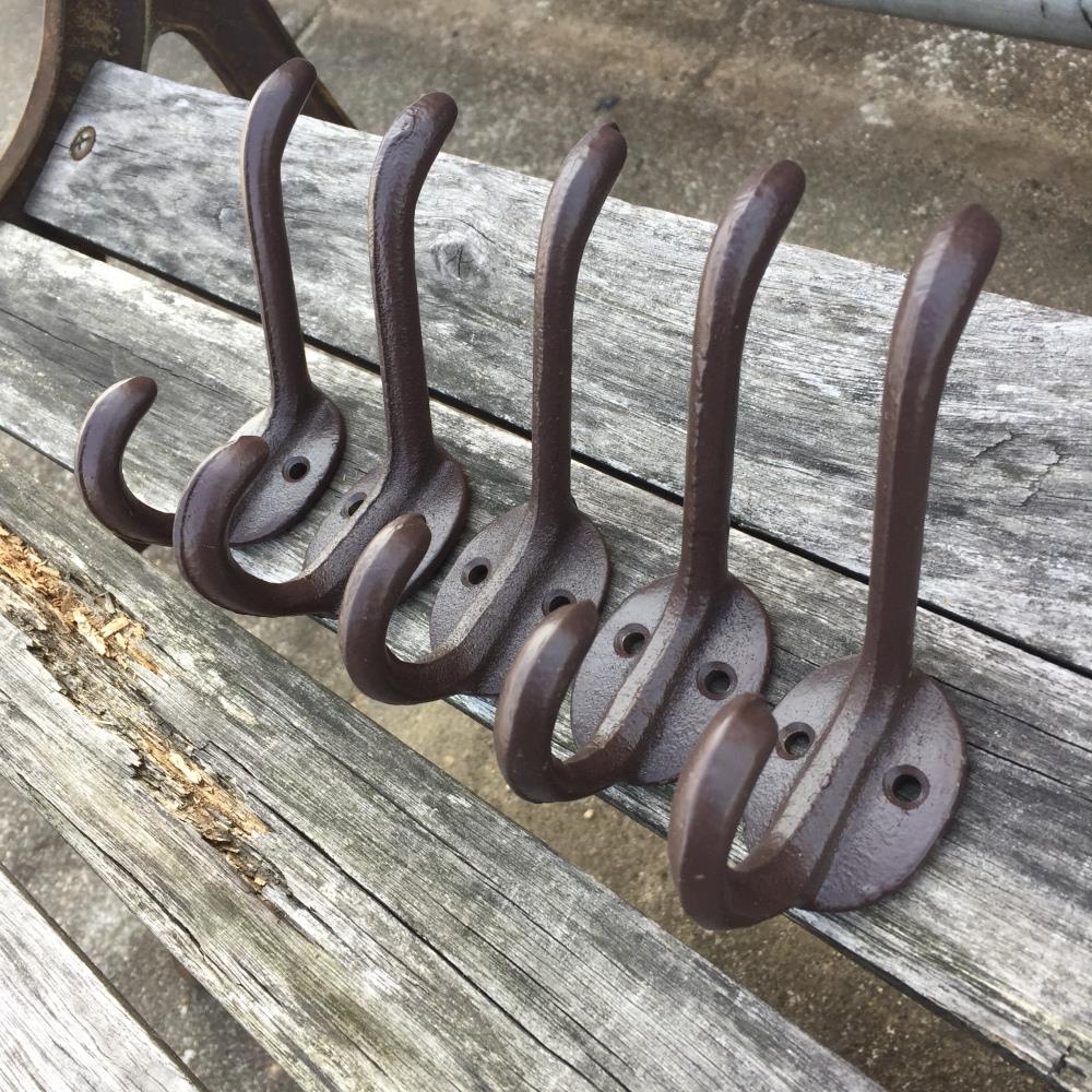 5 Pcs Cast Iron Wall Coat Hooks Hat Hook Hall Tree School Vintage Style