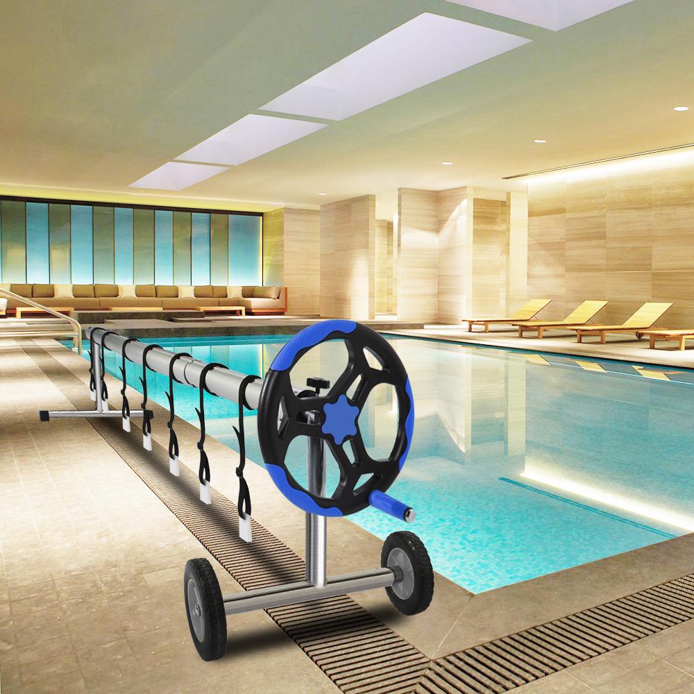 18' FT Swimming Pool Cover Reel Stainless Steel Inground