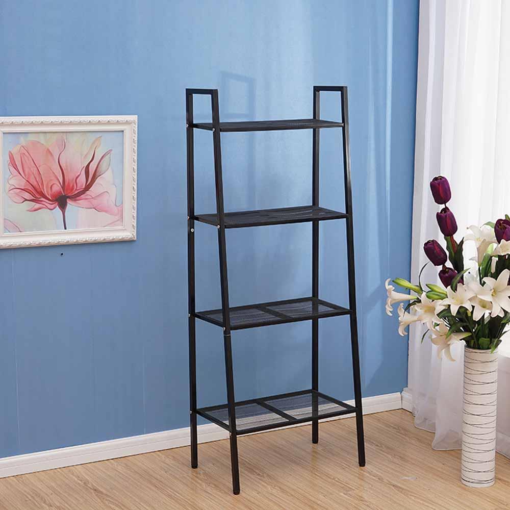 4 Tier Leaning Ladder Shelf Bookcase Bookshelf Storage Shelves Unit Organizer 696552287206 Ebay