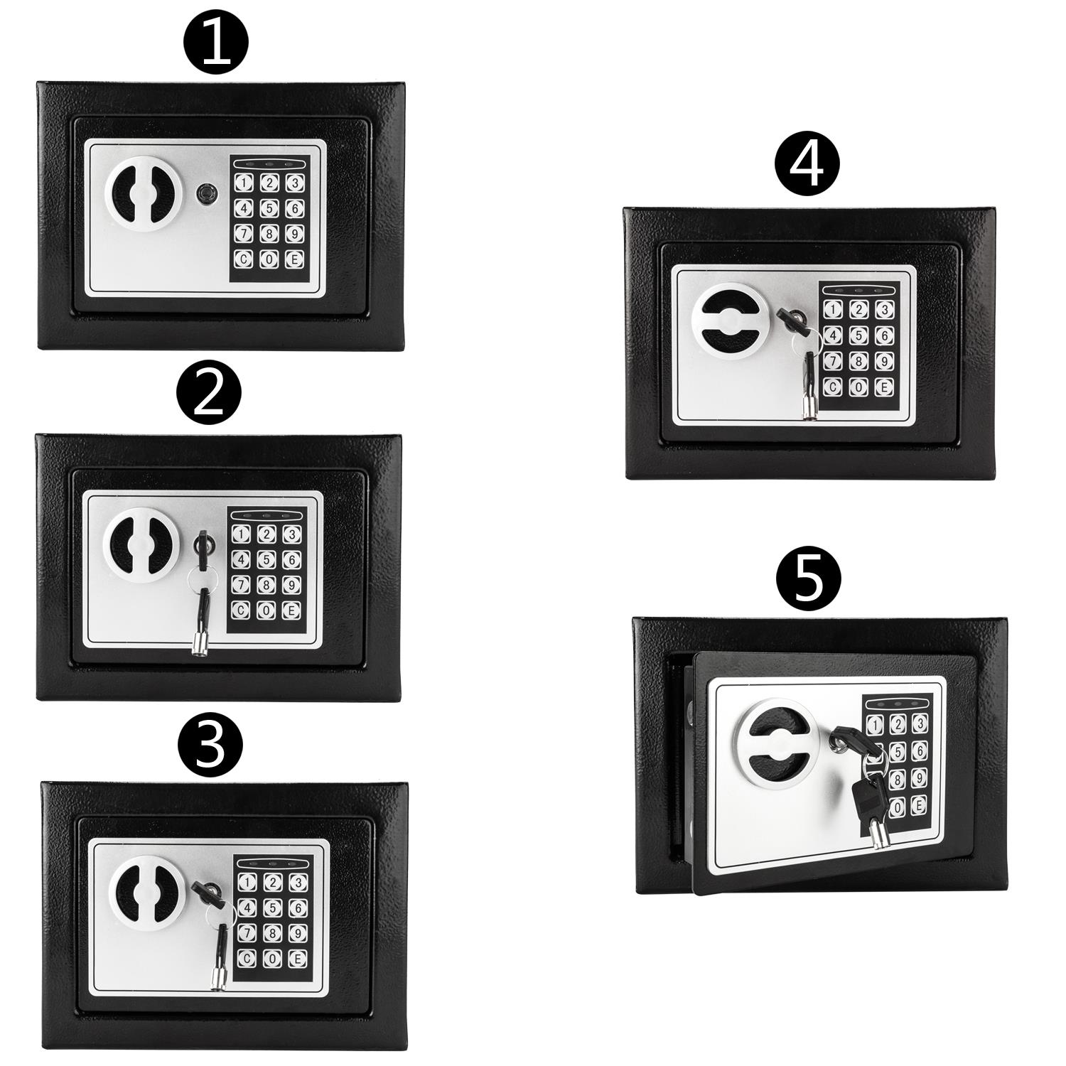 Business or Travel Leoneva Home Office Security Keypad Lock Electronic Digital Steel Safe Protect Money Jewelry Passports-for Home