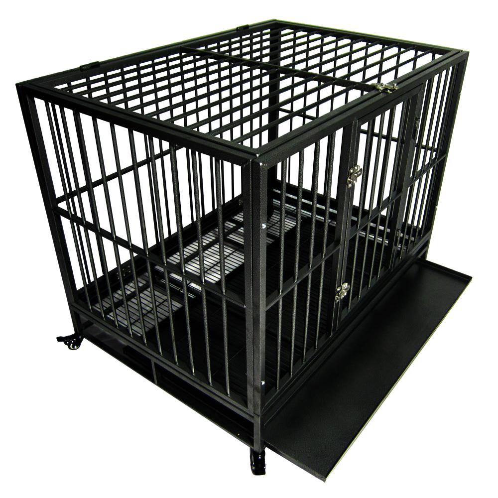 42" Heavy Duty Dog Cage Crate Kennel Metal Pet Playpen Portable with