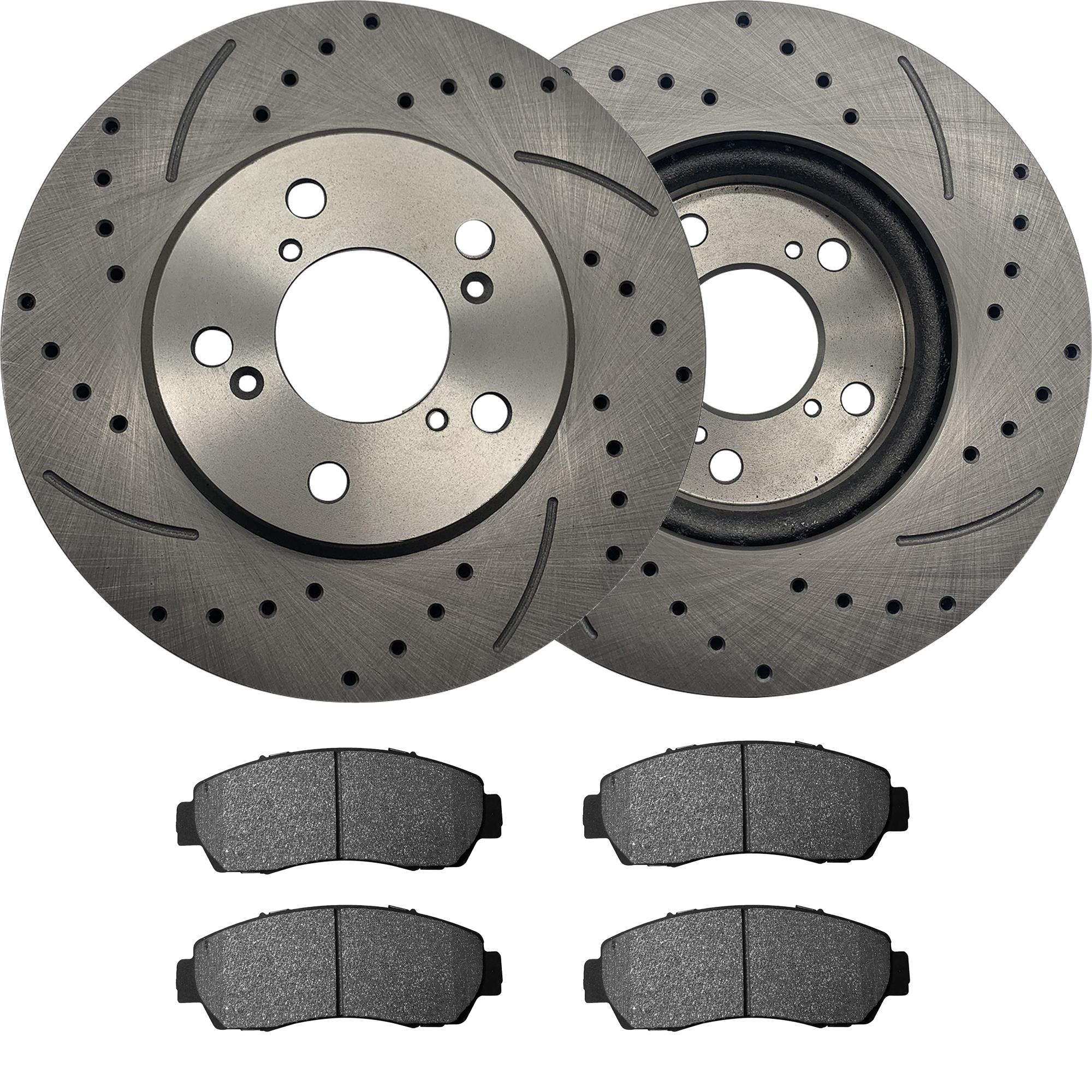 Front Brake Rotors Ceramic Pad For Honda Odyssey 20052006 2007 2008