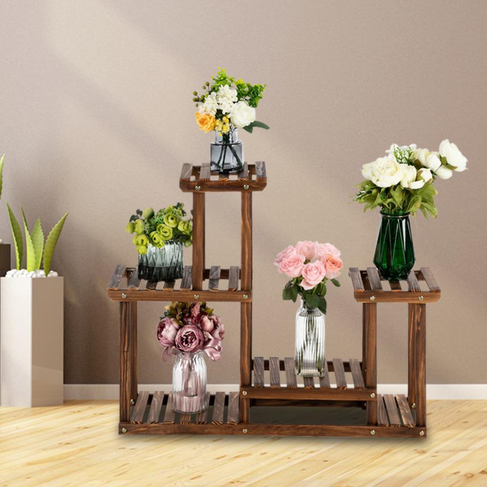 Wooden Plant Pot Holder Stand Flower Display Tools Shelf Home Garden Decor 3B94 Wooden Plant Pot Holder Stand Flower Display Tools Shelf Home Garden Decor 3B94