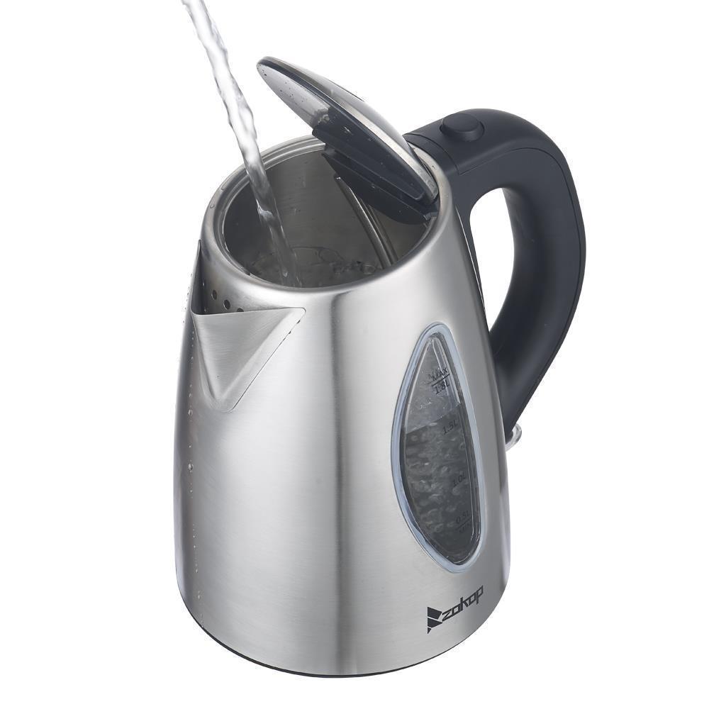 Double Wall Stainless Steel Electric Water Kettles Tea Coffee Pot 1500W