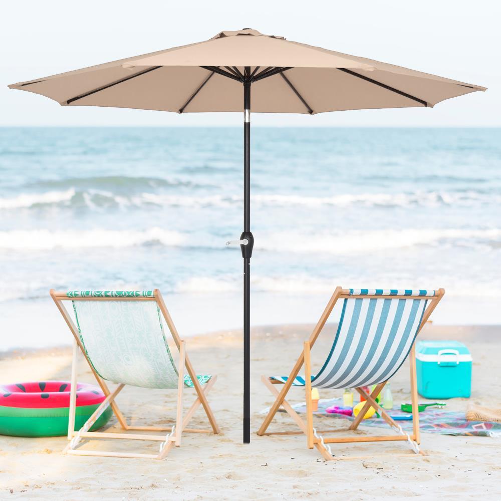 9 FT Round Heavy Duty Travel SunShade Outdoor Patio Umbrella Beach Yard