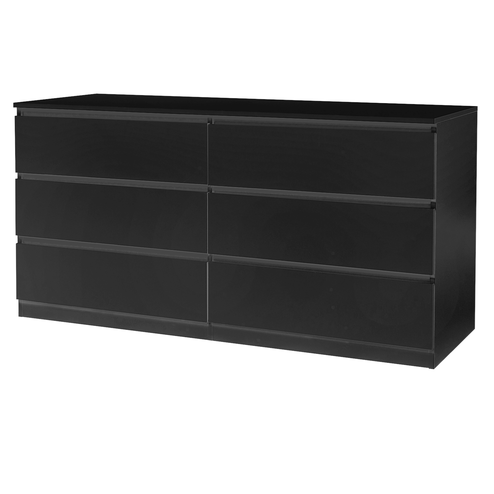 black double dresser La Star Modern Black Double Dresser main image 1
