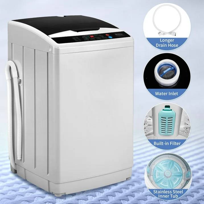 25LBS Portable Washing Machine, 2.3cu.ft Full-Automatic Electric