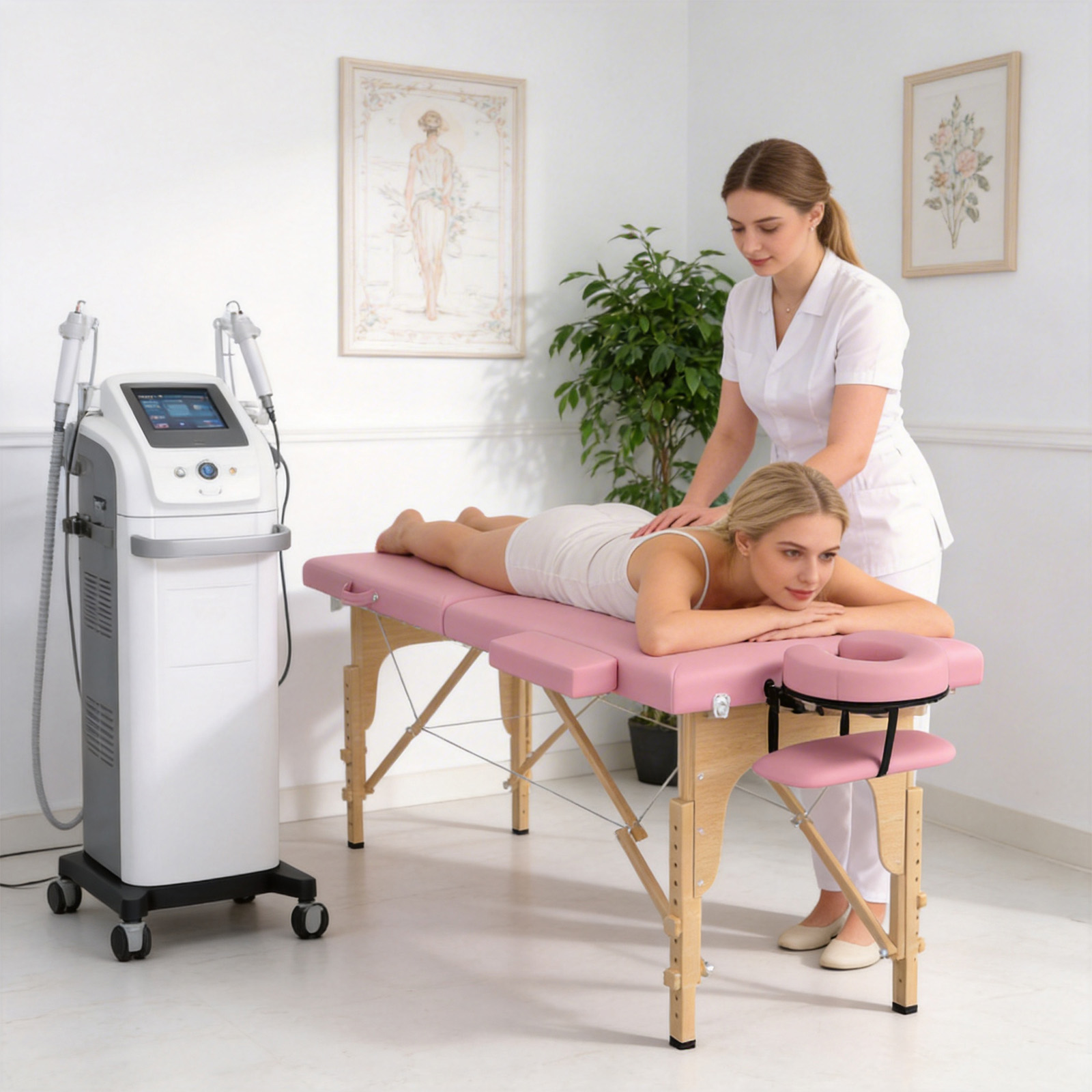 Portable Foldable Massage Table, 2-Fold Professional Massage Bed Portable Foldable Massage Table, 2-Fold Professional Massage Bed