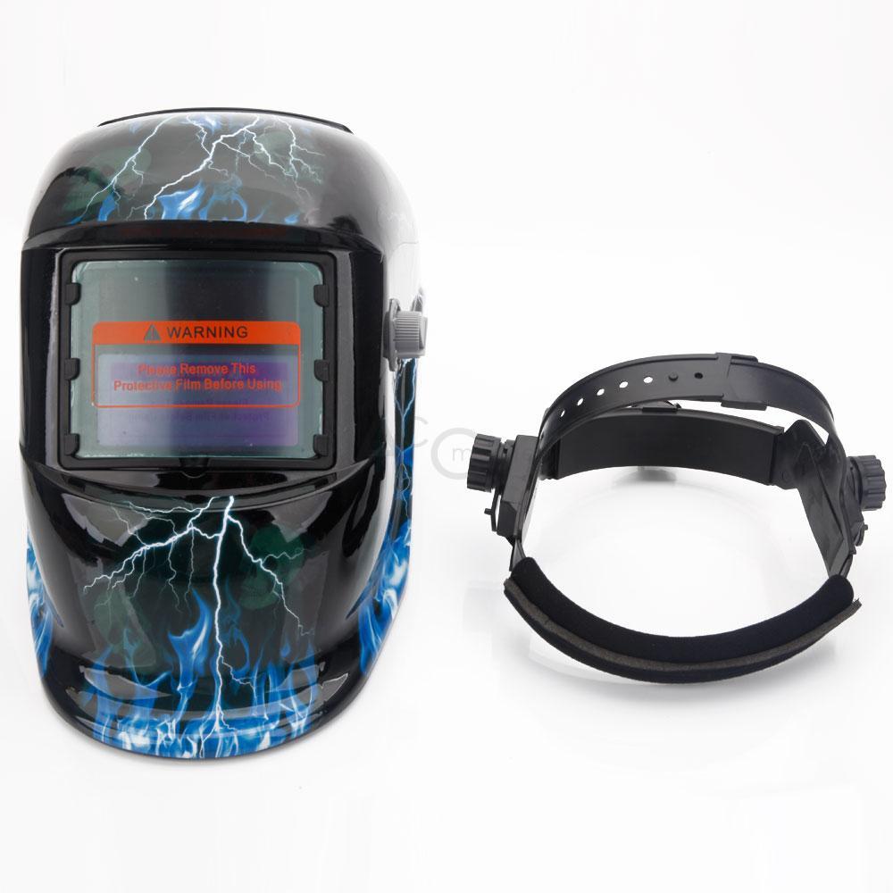 NewXDH Auto Darkening Welding Helmet+Grinding Skull Hood Mask welder Flame DH-A