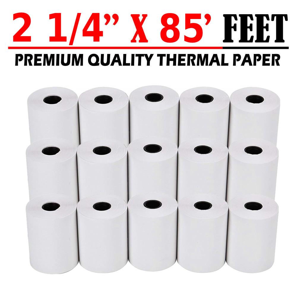 50 Rolls Case 2 1//4/" x 85/' Thermal Cash Register Credit Card POS Receipt Paper