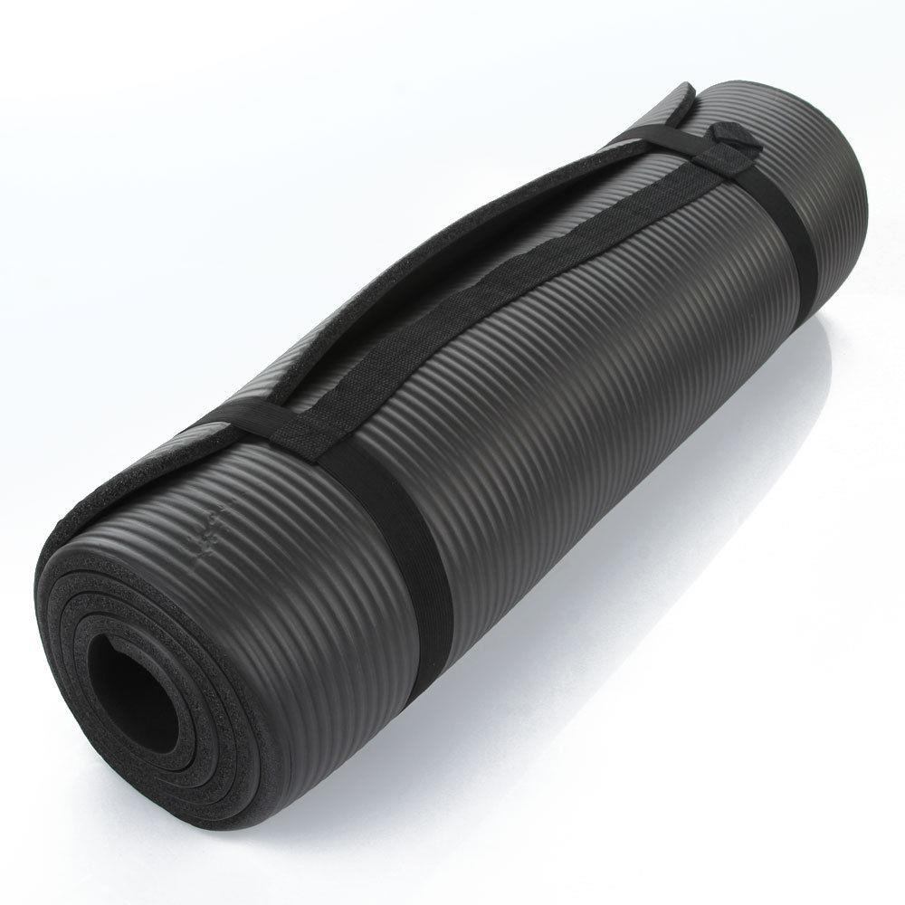 10mm Thick Yoga Mat Pilates Fitness Meditation Exercise Camping Gym Pad Non-Slip