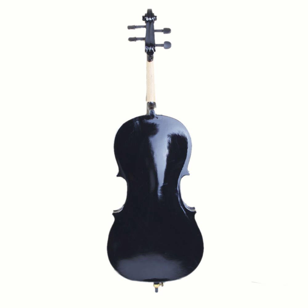 High Quality Cello 4/4 Full Size Black BassWood +Bag+Bow+