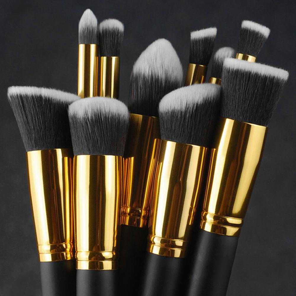 NEW 10Pc Makeup Brushes Kits Set Cosmetic Foundation Eyeshadow Face