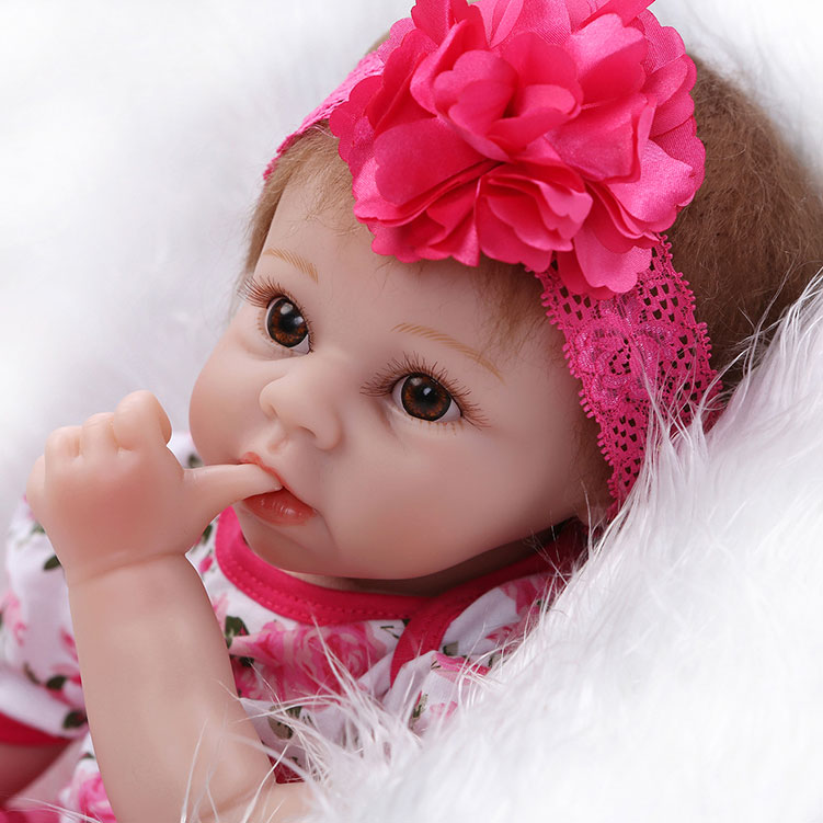 22 Handmade Reborn Baby Girl Doll Newborn Lifelike Silicone Vinyl Babies Girl Dolls