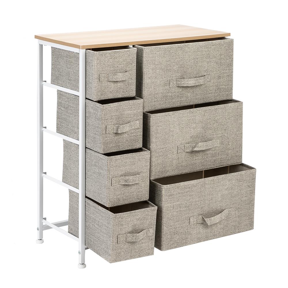 7 Drawer Dresser Storage Closet Removable Wide Bamboo Shelves