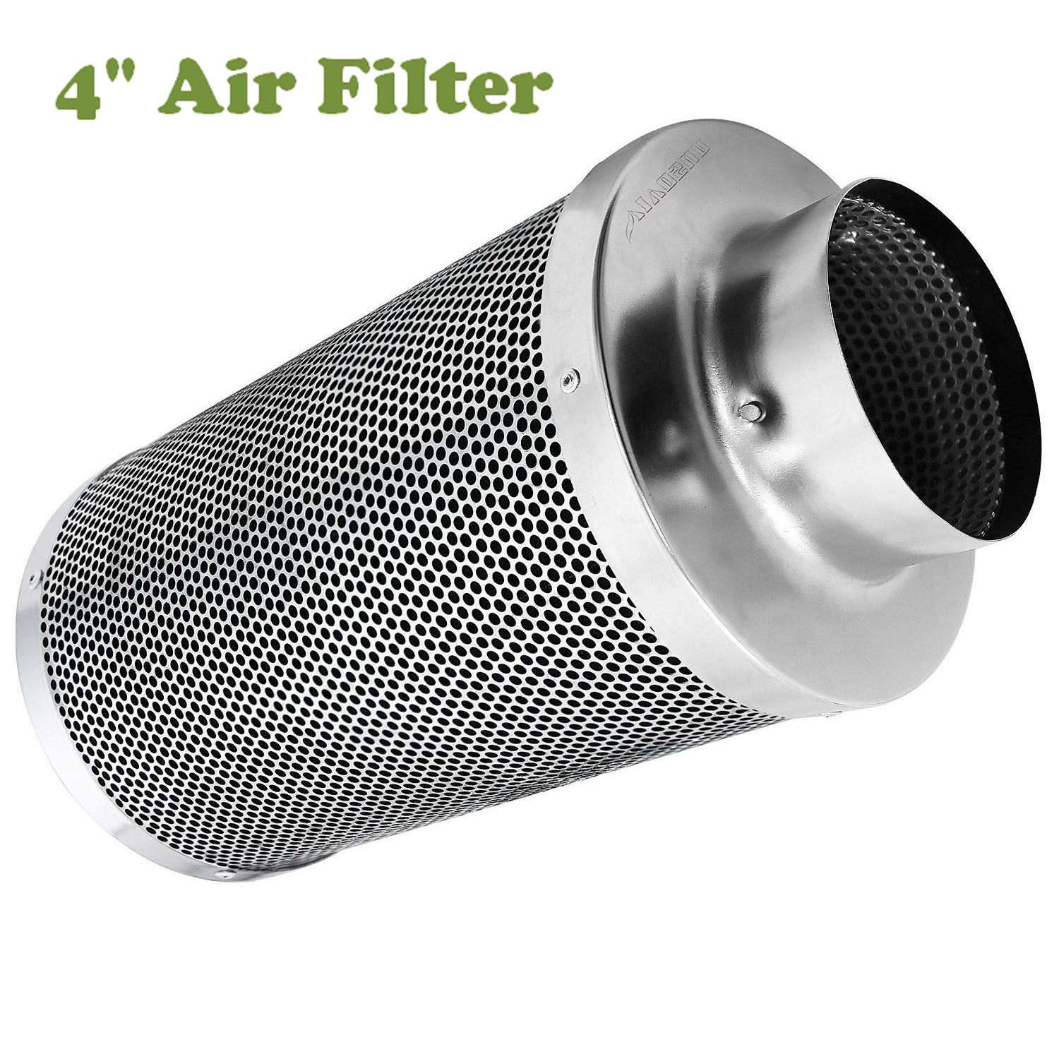 4" Air Carbon Charcoal Filter Inline Fan Scrubber Odor Control 1.5