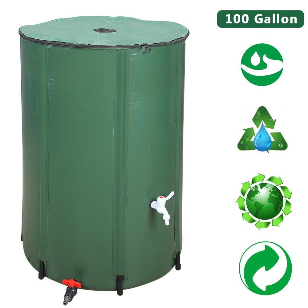 100 Gallon Rain Barrel Folding Portable Water Collection Outdoor