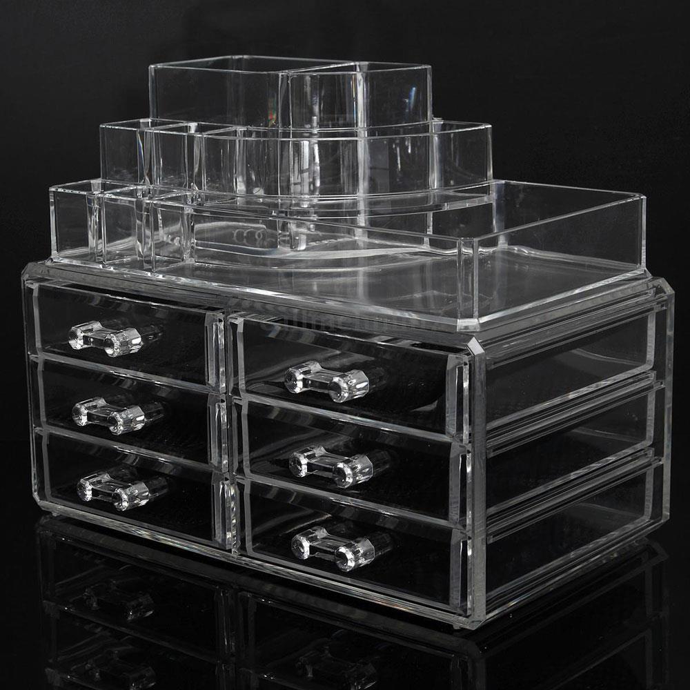 Acrylic Cosmetic Organizer 6 Drawers Drawer Makeup Case Storage