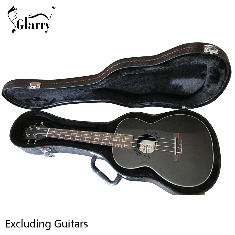 New 26" Deluxe Protable Tenor Ukulele Hard Case Leather Black eBay