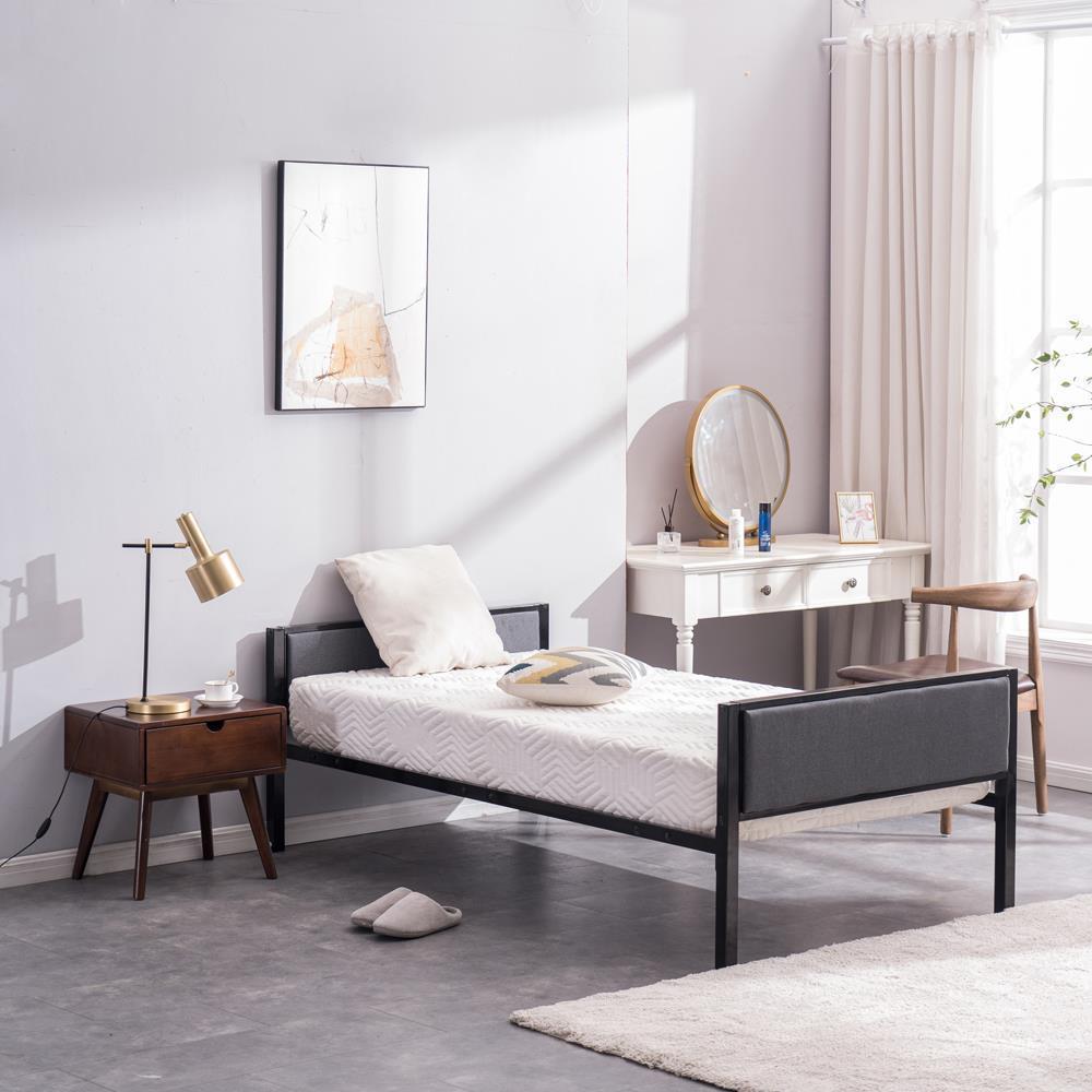 Hot Twin Size Metal Bed Frame Platform w/ Headboard ...