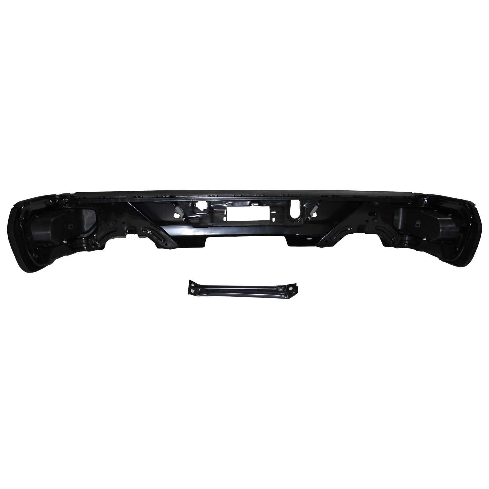 thumbnail image 2 of Rear Bumper Assembly For 2019-2023 Chevy Silverado 1500 Sierra - Black Steel, W/ Park Assist Holes, Tim-auto 2 of 6