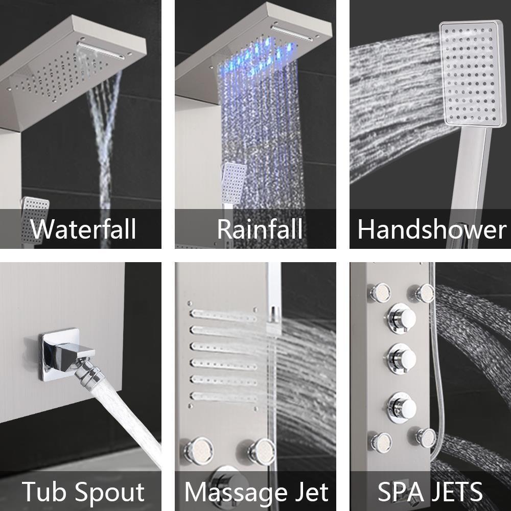 Купить Душевые панели и массажеры FCH Shower Panel LED Rainfall ...