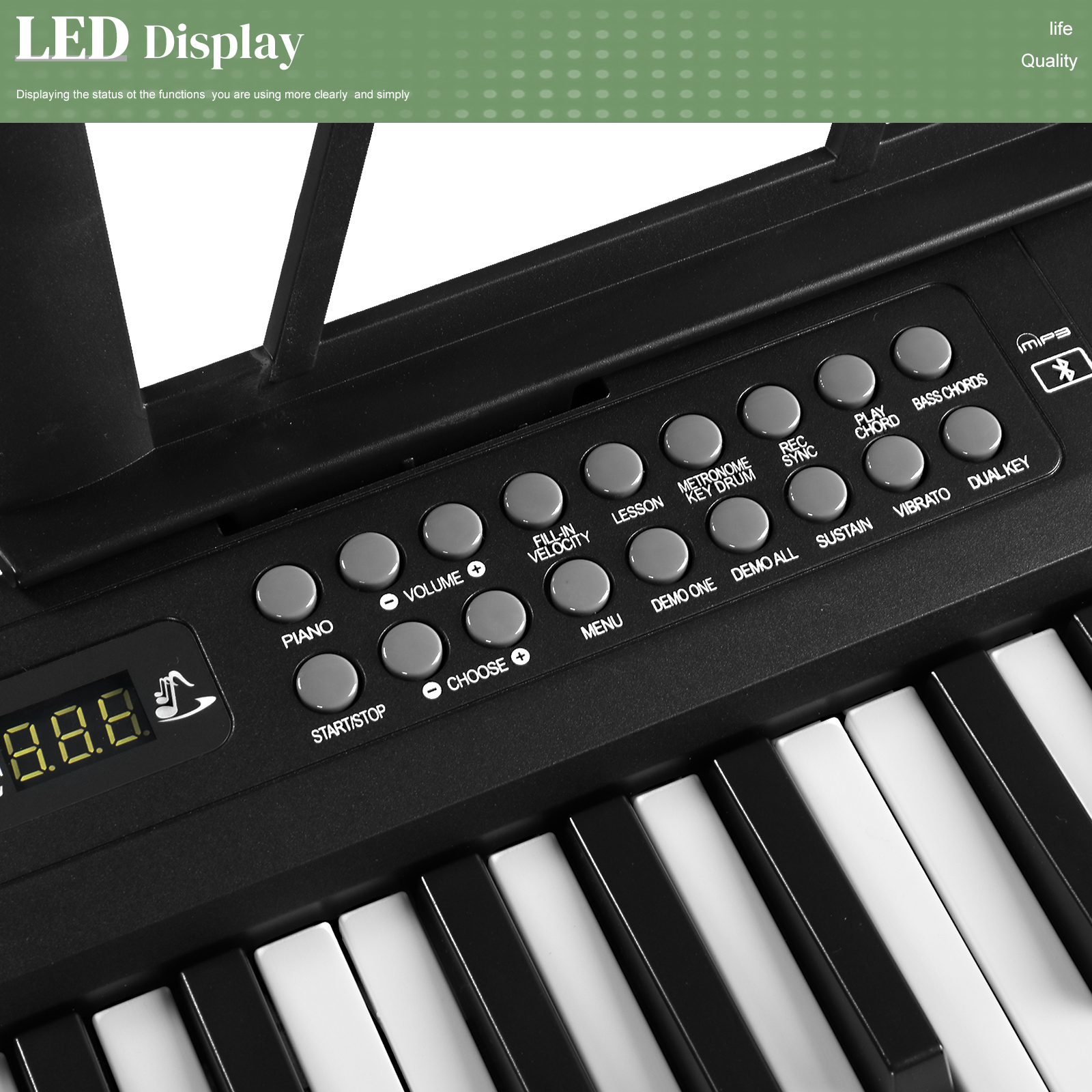 61Key Folding Piano Semi-Weighted Standard Keyboards Digital Piano