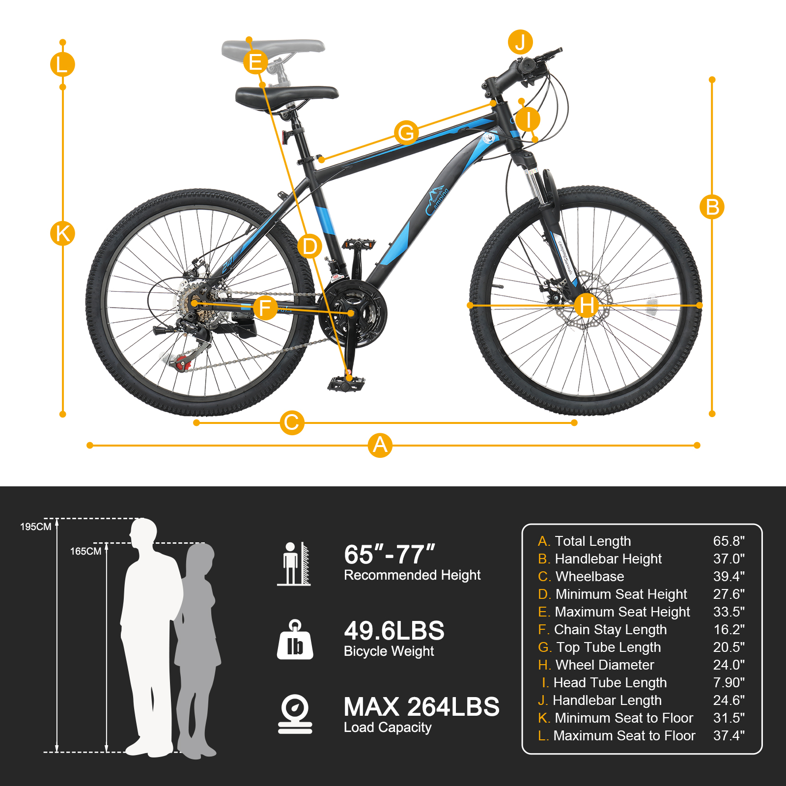 24インチ Mountain Bike Amazon.com : North Woods Kent International Aluminum Full