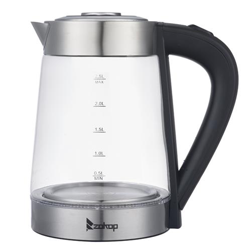 Zokop 1100W Kitchen Electric Glass Tea Kettle Water Boiler