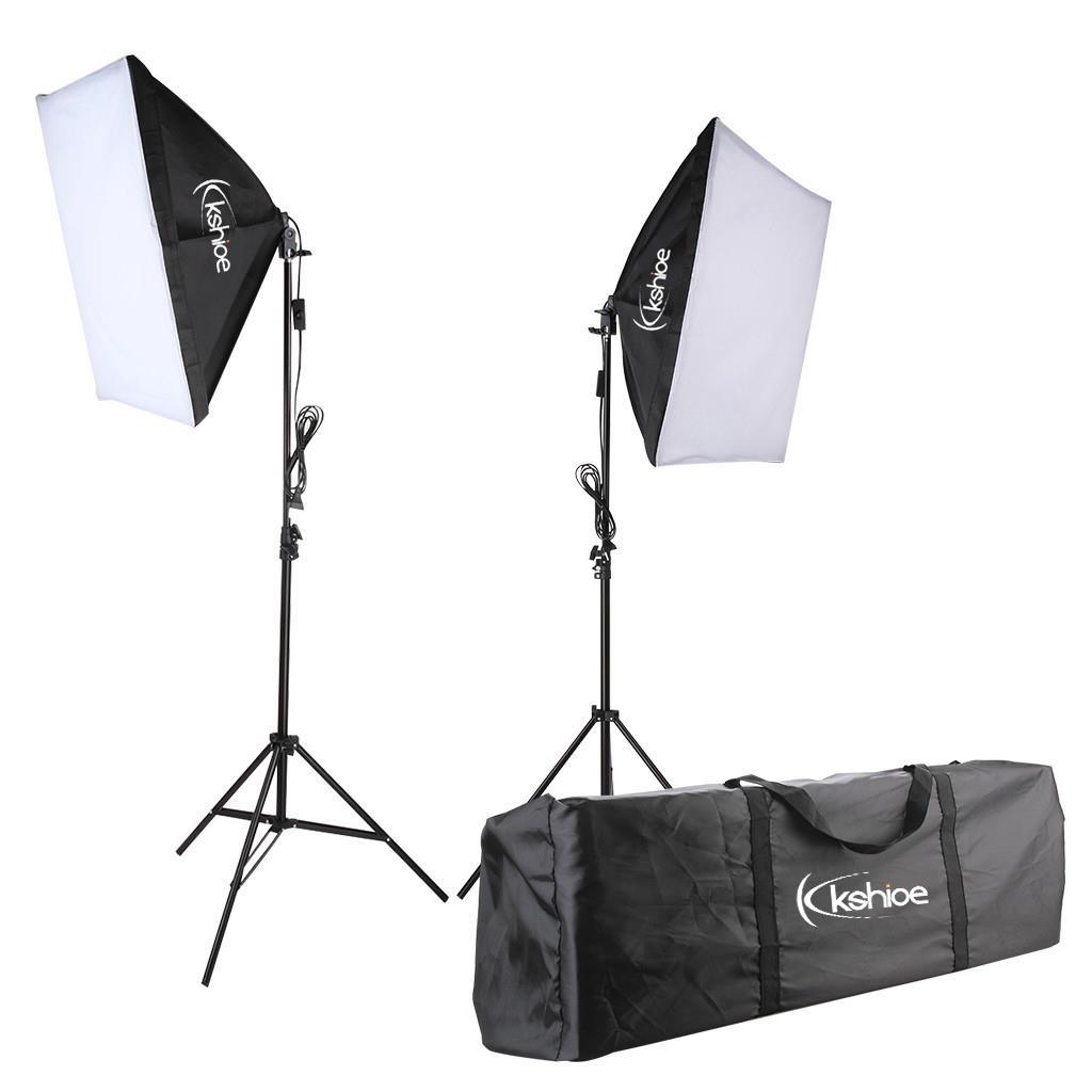 Studio Photography 2 Softbox Continuous Photo Lighting Kit w/ Carrying
