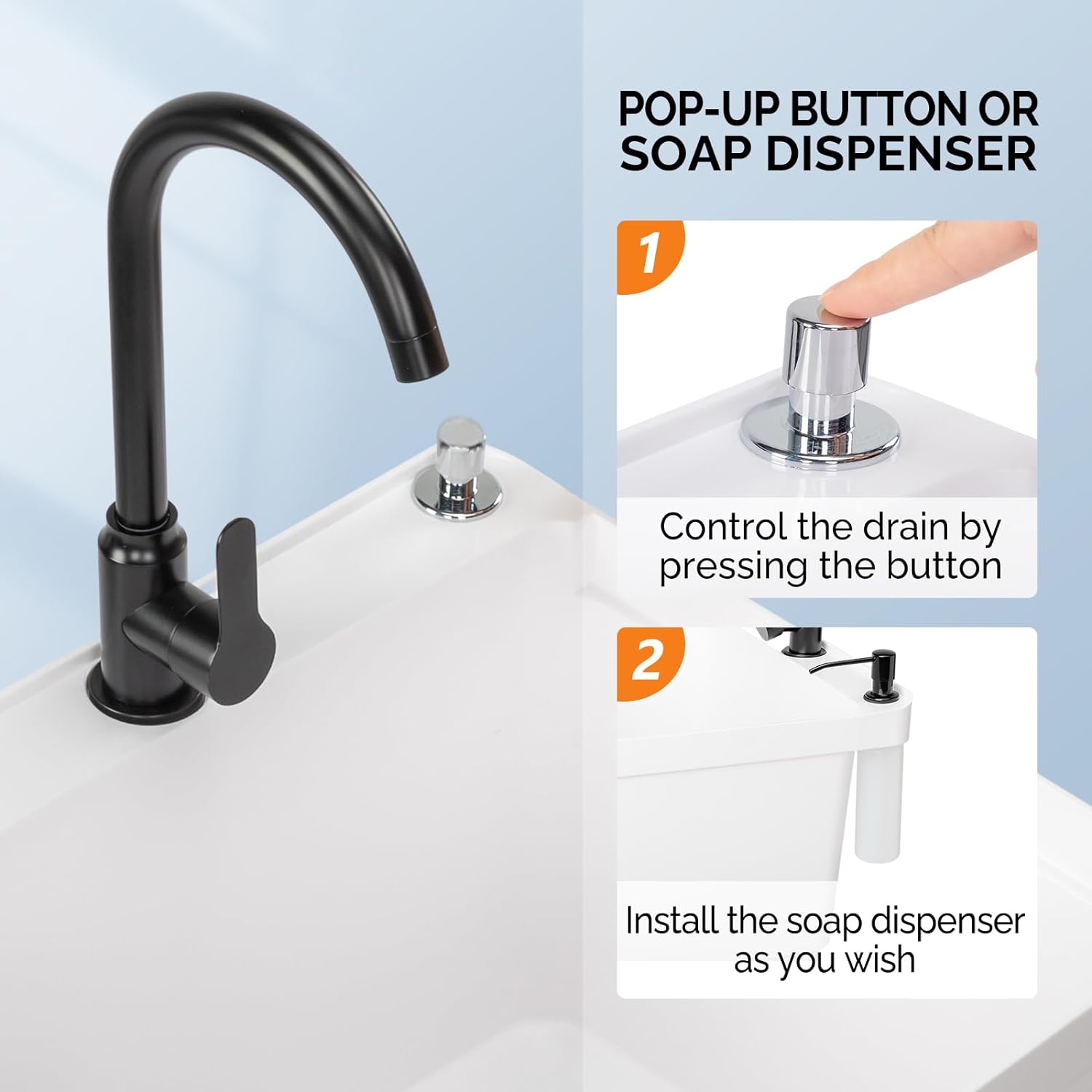 ヒューゴ・リョンモデル 2BA TRINIDAD Utility Sink Laundry Tub Freestanding Utility Sink with