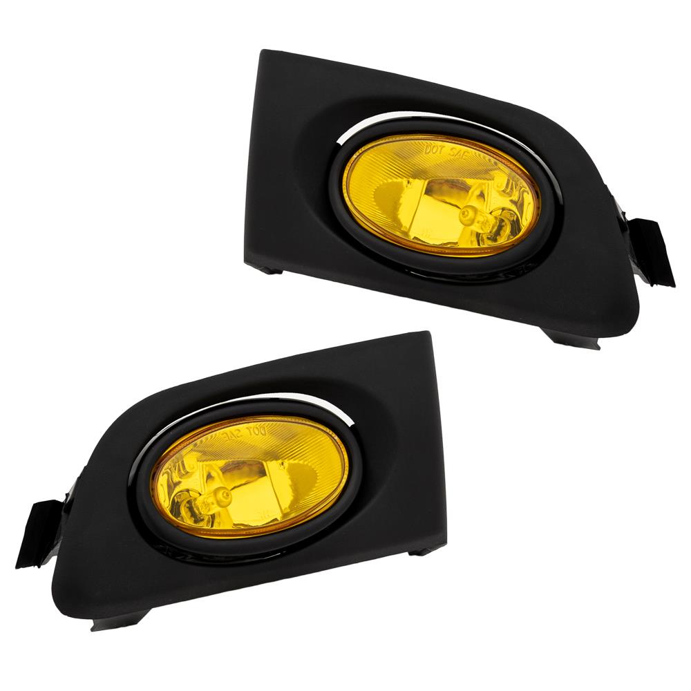 For Honda Civic 01-03 Yellow Lens Pair Bumper Fog Light Lamp+Wiring+Switch Kit