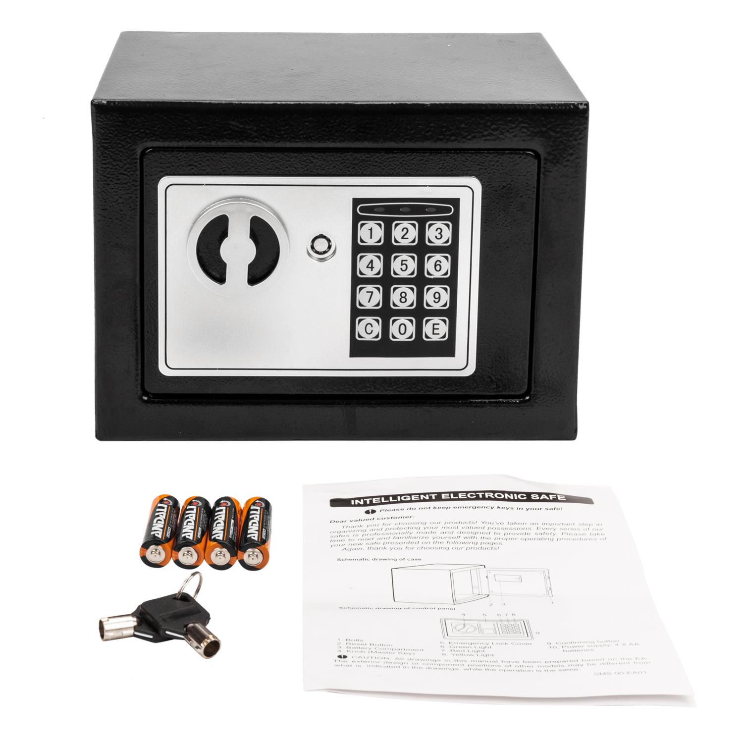Small Depository Drop Safe /& Lock Box with Electronic Keypad for Home Hotel, Digital Security Safe Box 9.06x 6.69 x 6.69 Black