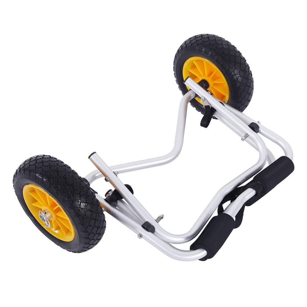CORESTONE New Aluminum Kayak Jon Boat Canoe Gear Dolly Cart Trailer Carrier Trolley Wheels