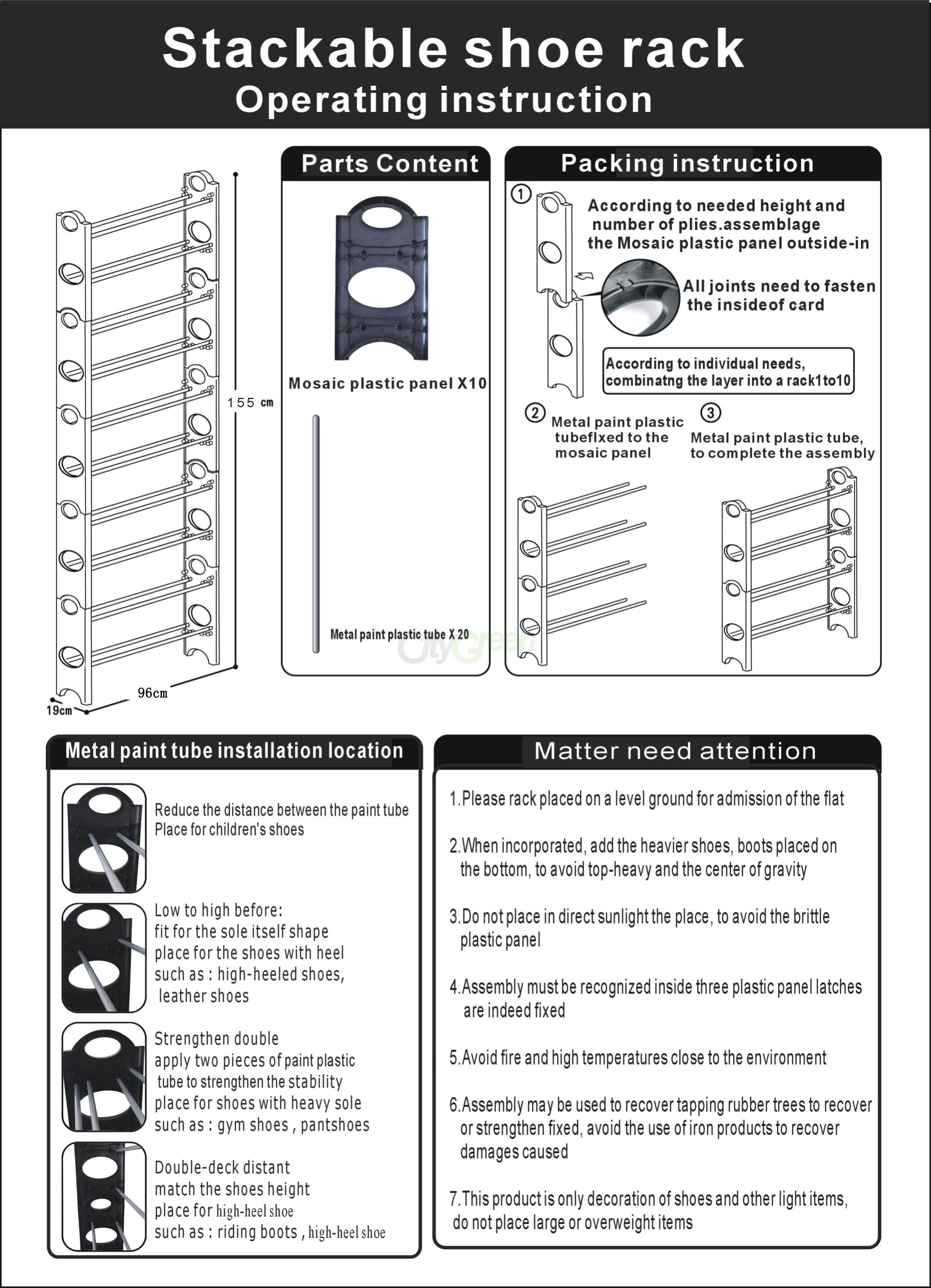 shoe tiers on 4 6 10 Tier Space Saving Storage Home Organizer Free Standing Shoe Tower Rack Ebay
