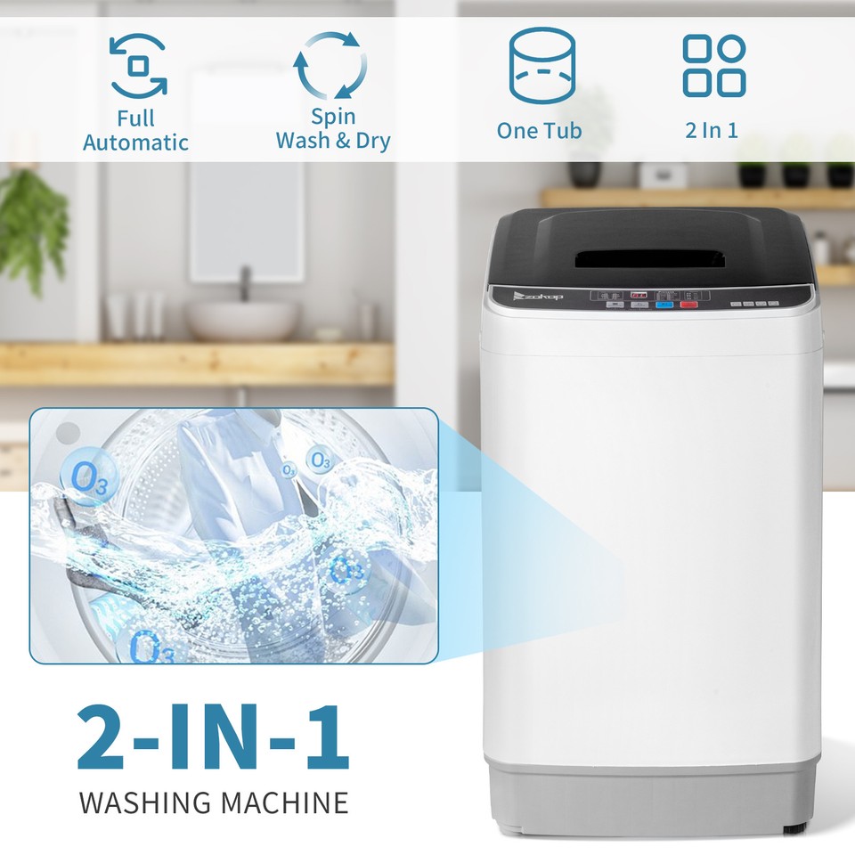 その他 SCOVON HYDRO AIR WASHER SV-1500 ZOKOP Home 17.6lbs Capacity Full Auto Washing Machine Spinner Dry