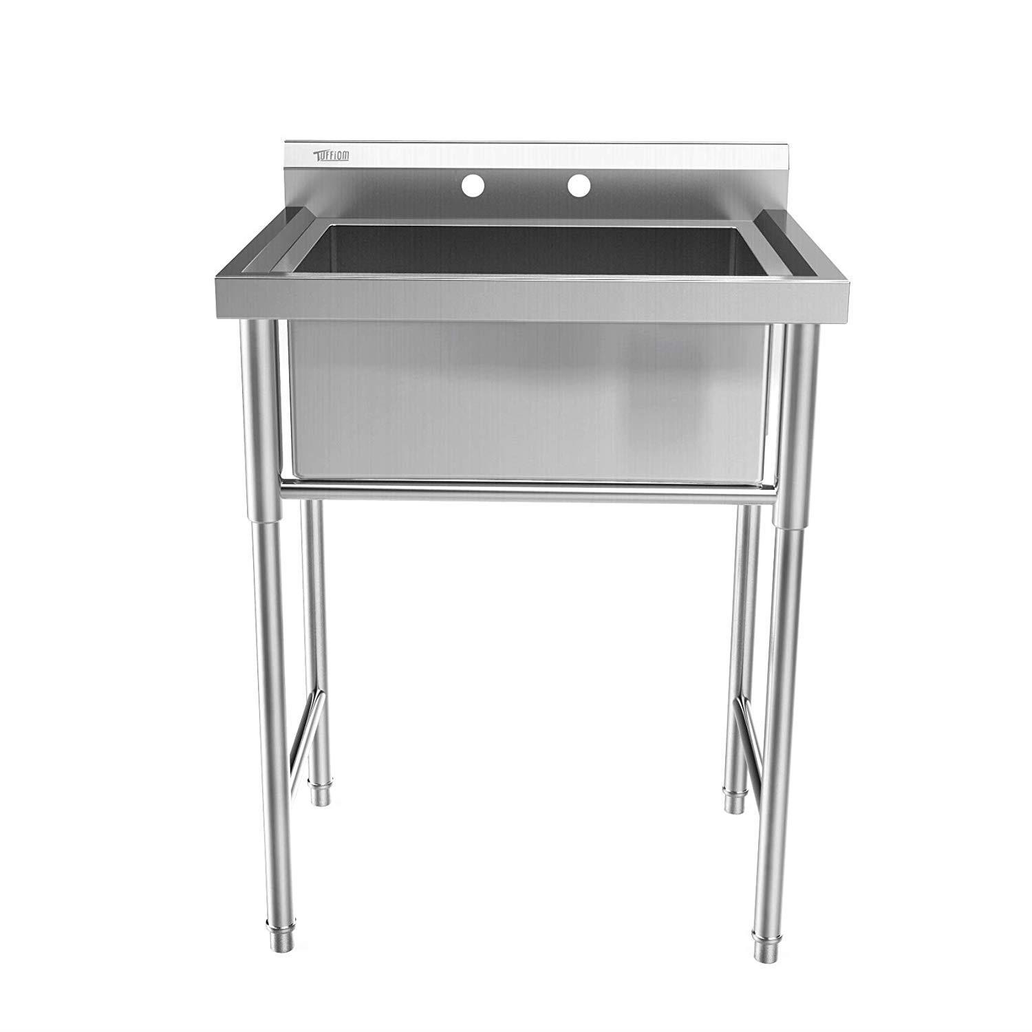 stainless steel laundry sink with cabinet