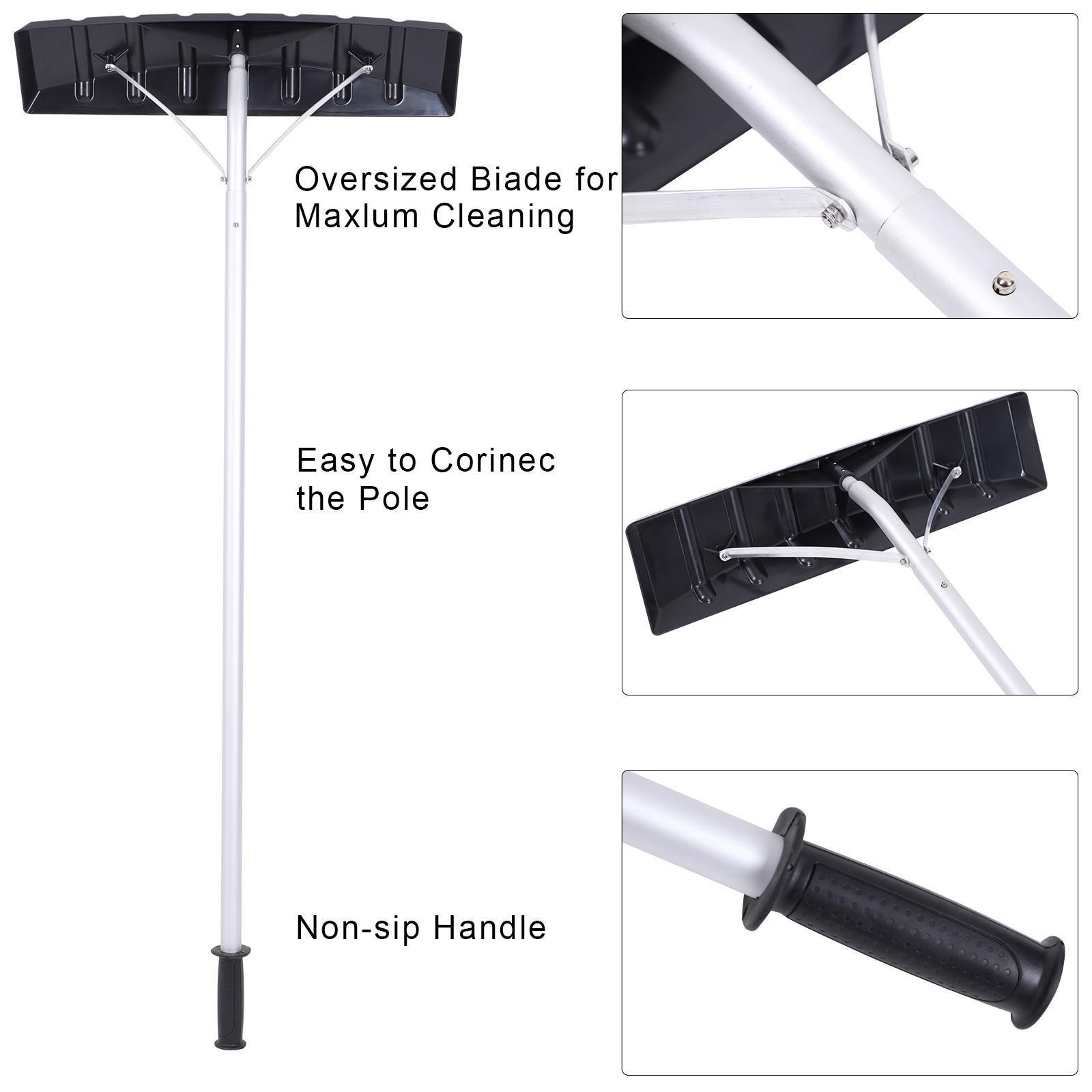 CHANGE MOORE Scratch Free Snow Roof Rake With Wheels For Snow Removal 4 78 19 88 Extendable Aluminum Snow Rake For House Roof Time Saving Lightweight Roof Snow Removal Tool With 25