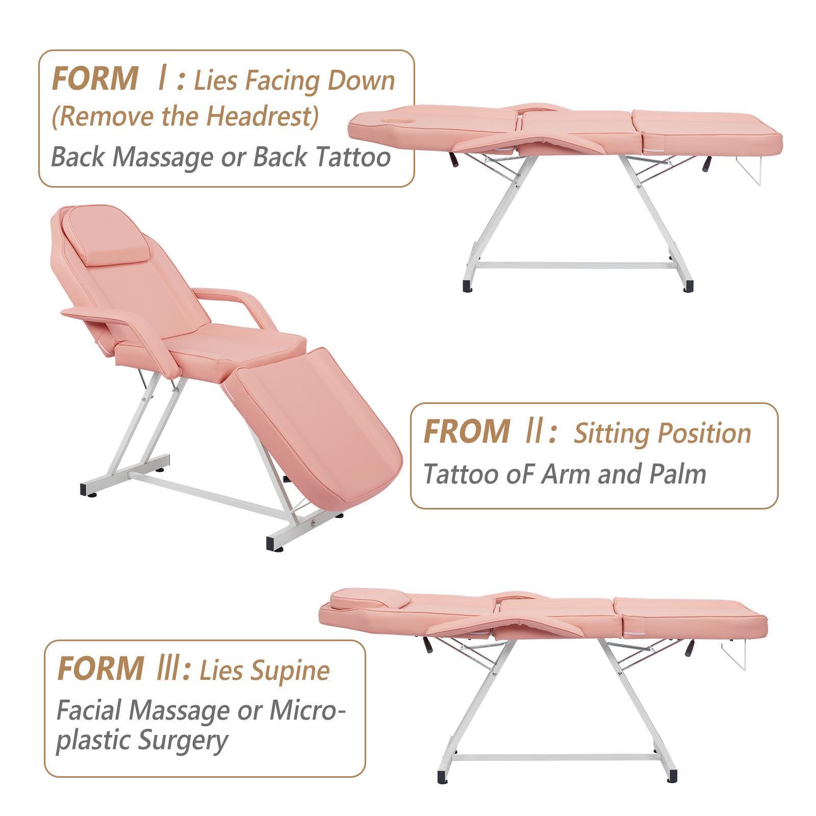 Yaheetech Portable Aluminum Massage Table Spa Table Burgundy - View #7