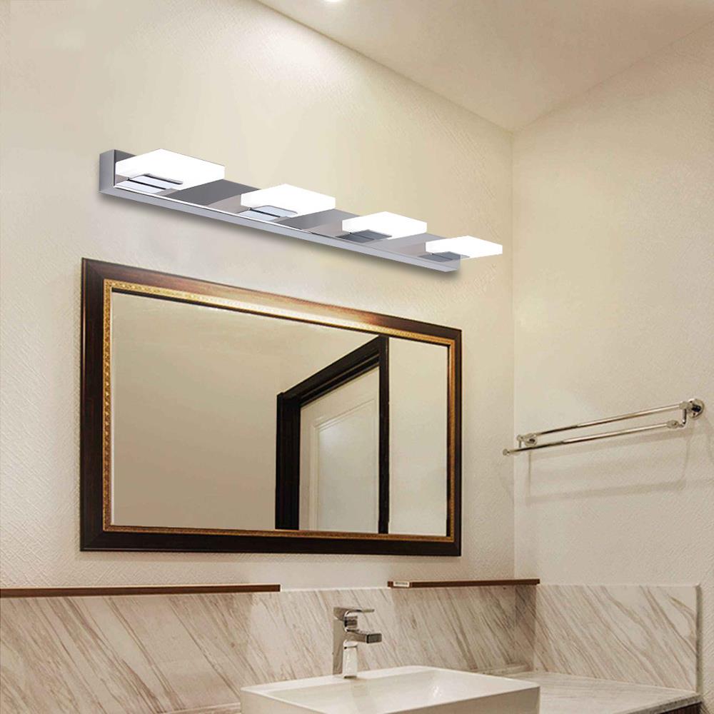 Modern Bathroom Vanity 2 3 4 Led Light Crystal Front Mirror Toilet