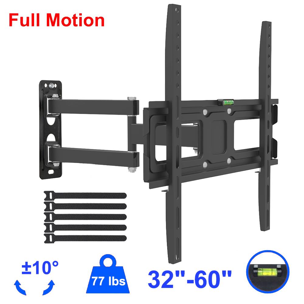 Full Motion TV Wall Mount Bracket Swivel Tilt LCD LED Fit 32 40 42 46 50 55 70/"