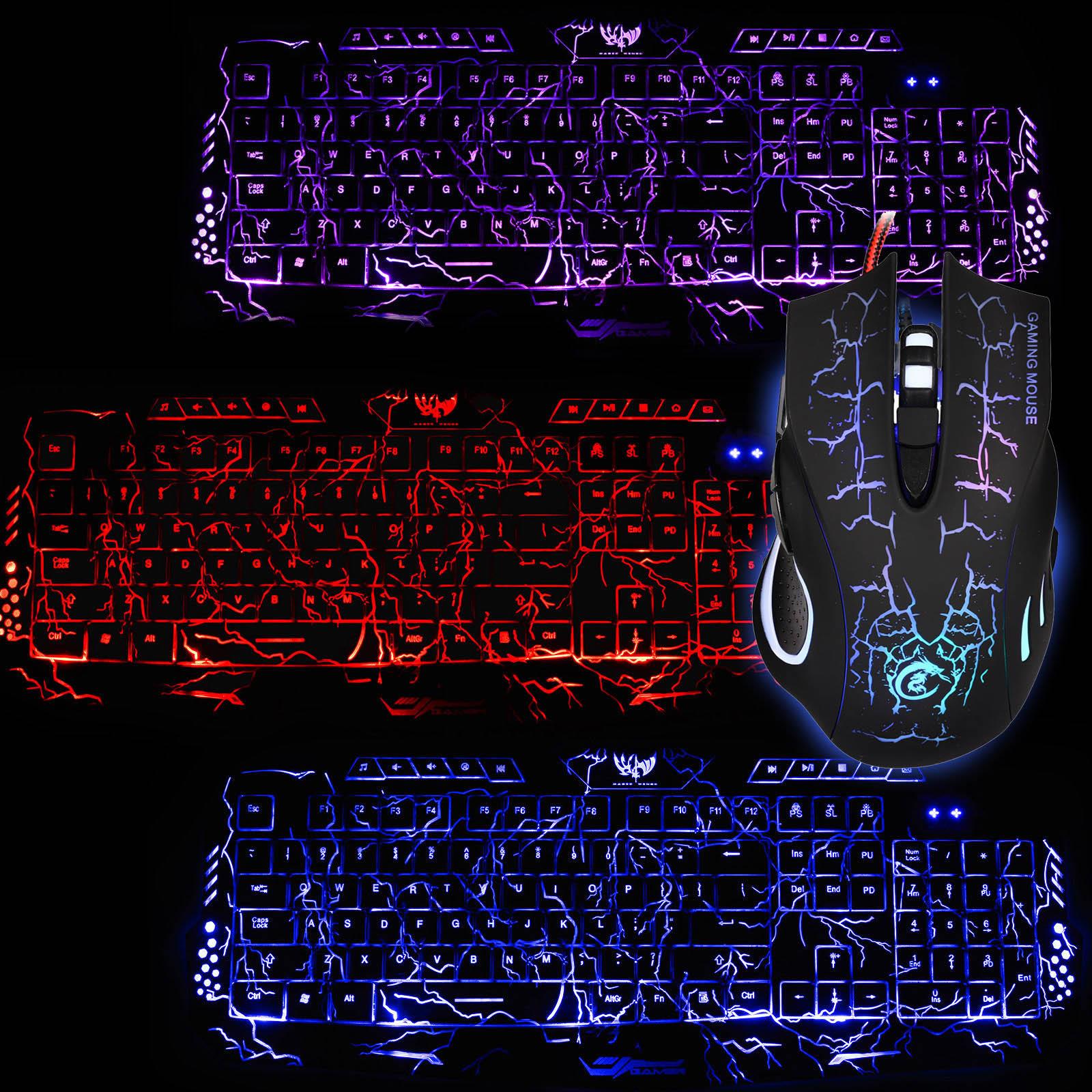 Crack Pattern Game Wired Mouse Design Gaming Mice