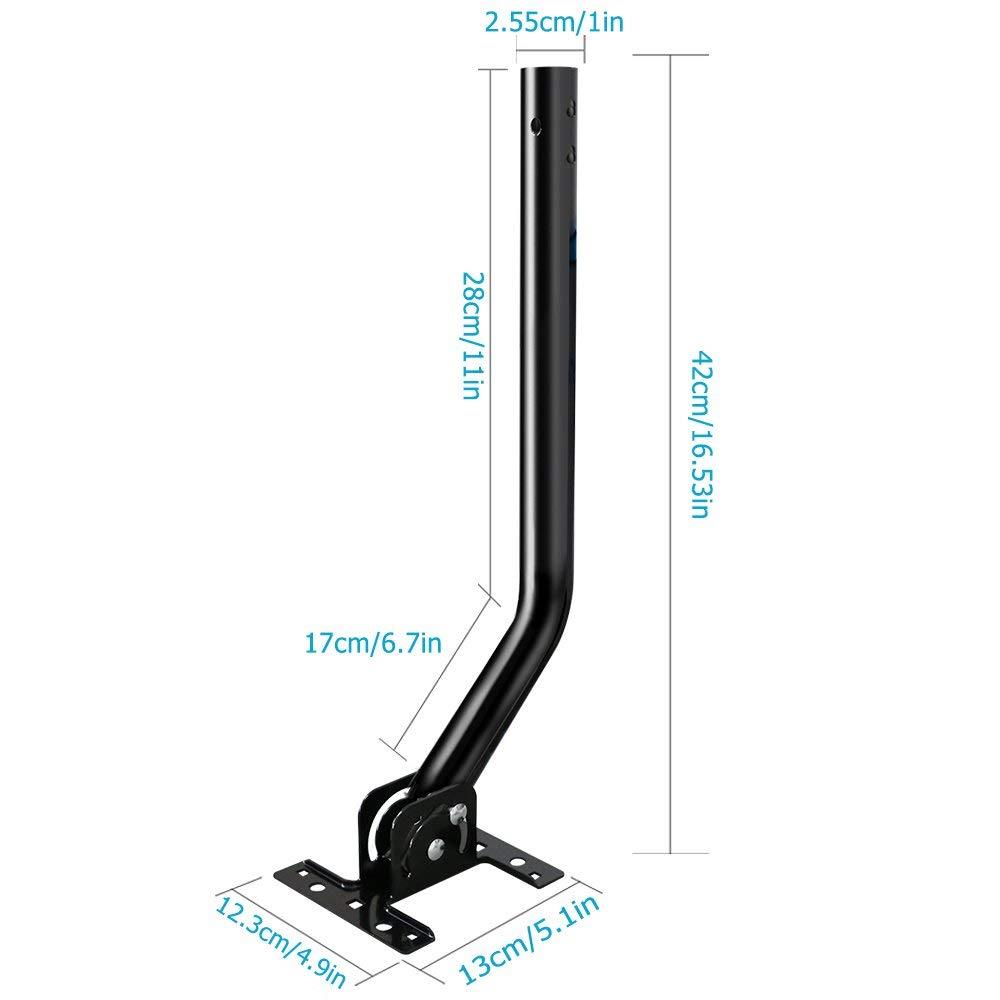 Leadzm J-Pole Mount – Heavy Duty Outdoor TV Antenna & Satellite Dish Mast Bracket